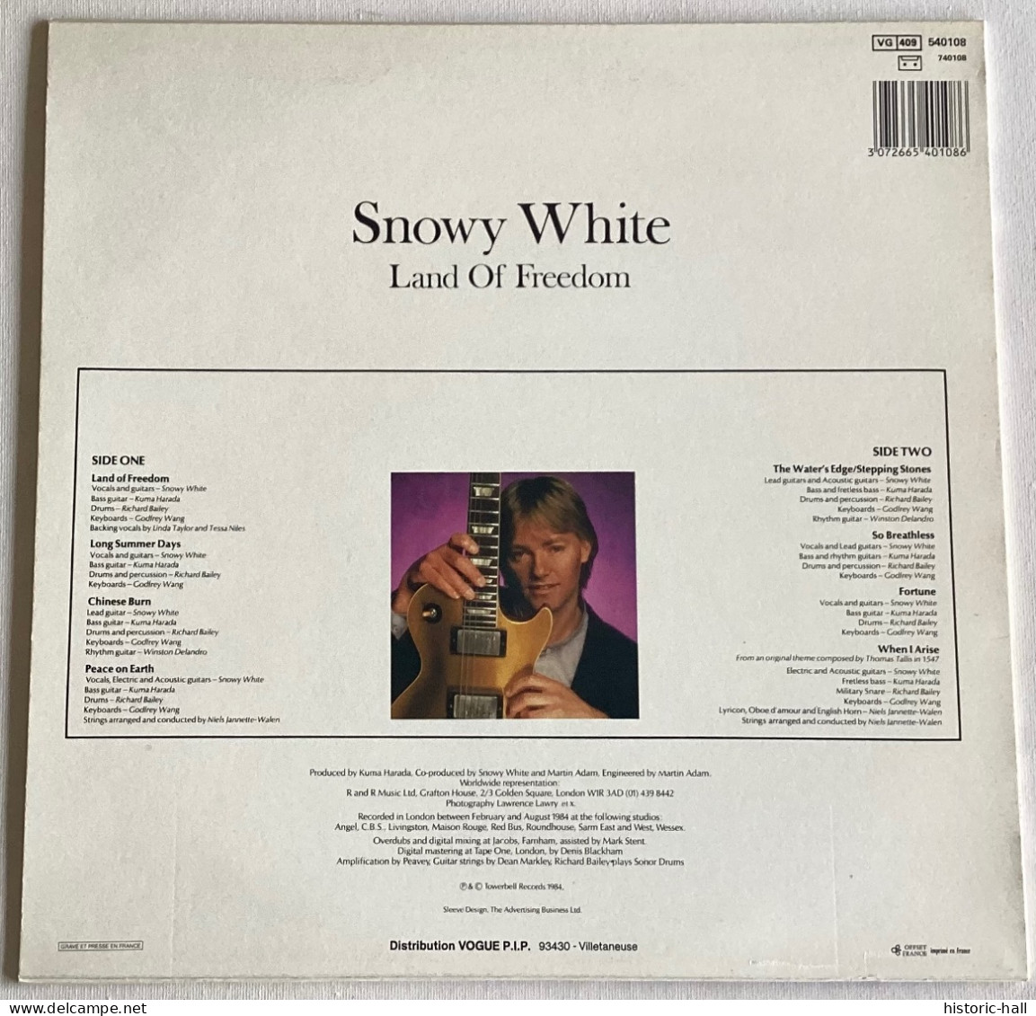 SNOWY WHITE - Land Of Freedom - LP - 1984 - French Press - Blues