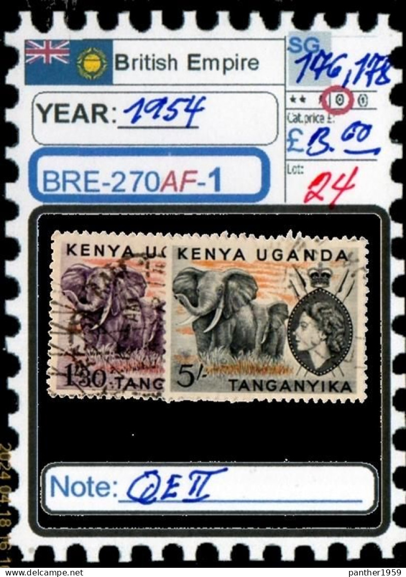 BRITISH EMPIRE#:AFRICA# K.U.T. #CROWN COLONI# QUEEN ELIZABETH II#  (BRE-270AF-1) (24) - Kenya, Oeganda & Tanganyika