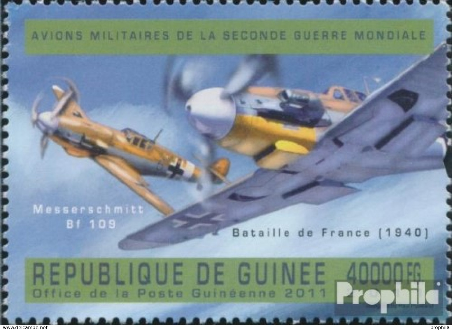 Guinea 9054 (kompl. Ausgabe) Postfrisch 2011 Deutsche Militärflugzeuge - Guinea (1958-...)