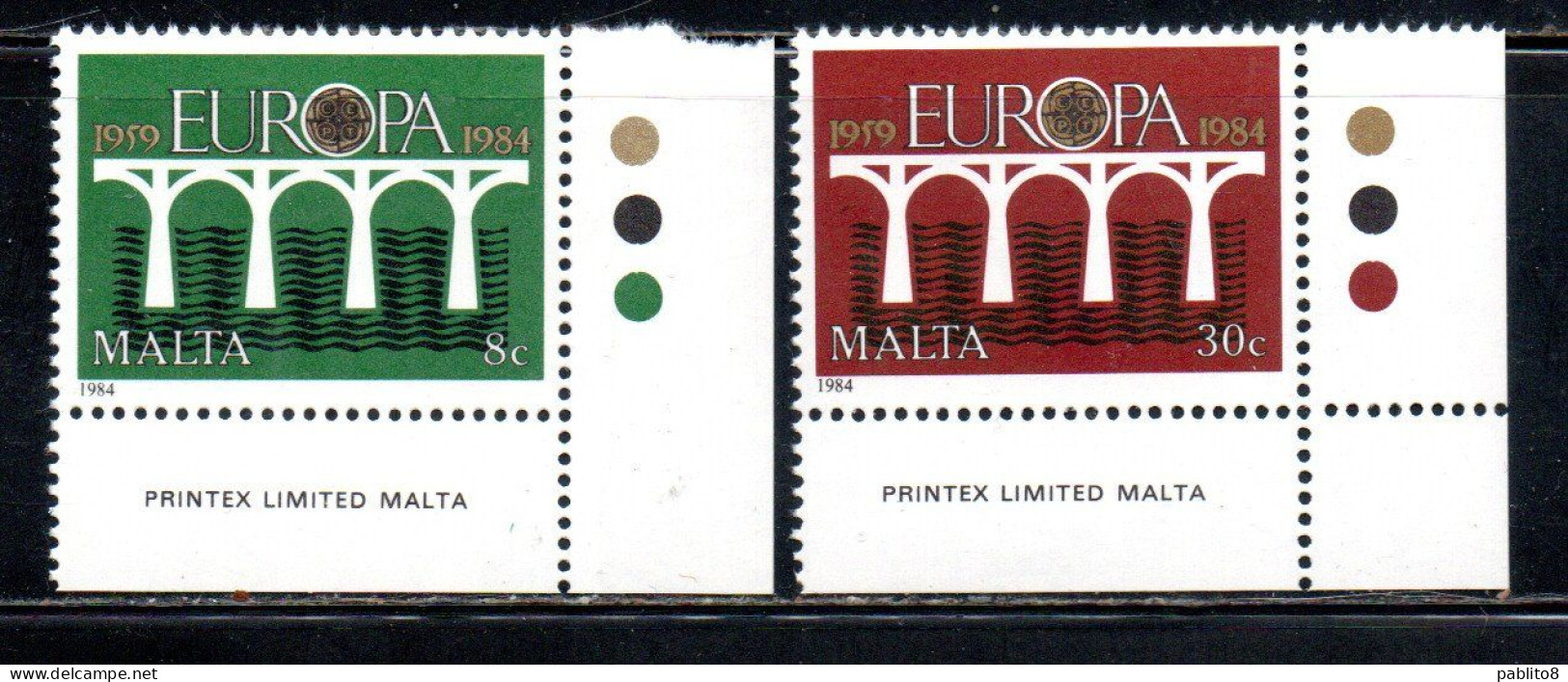 MALTA 1984 EUROPA CEPT UNITA COMPLETE SET SERIE COMPLETA MNH - Malta