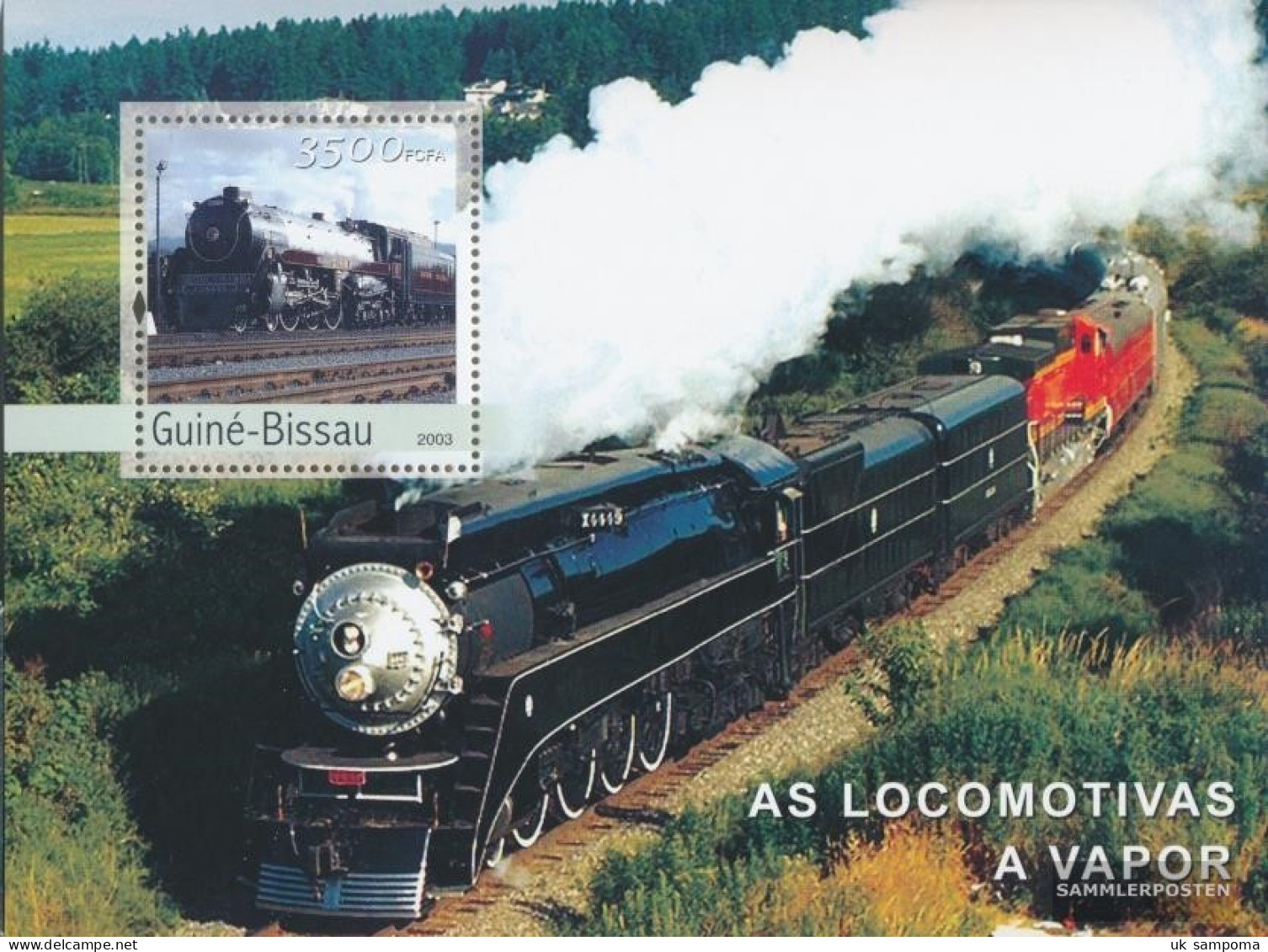 Guinea-Bissau Miniature Sheet 433 (complete. Issue) Unmounted Mint / Never Hinged 2003 Steam Locomotives - Guinée-Bissau