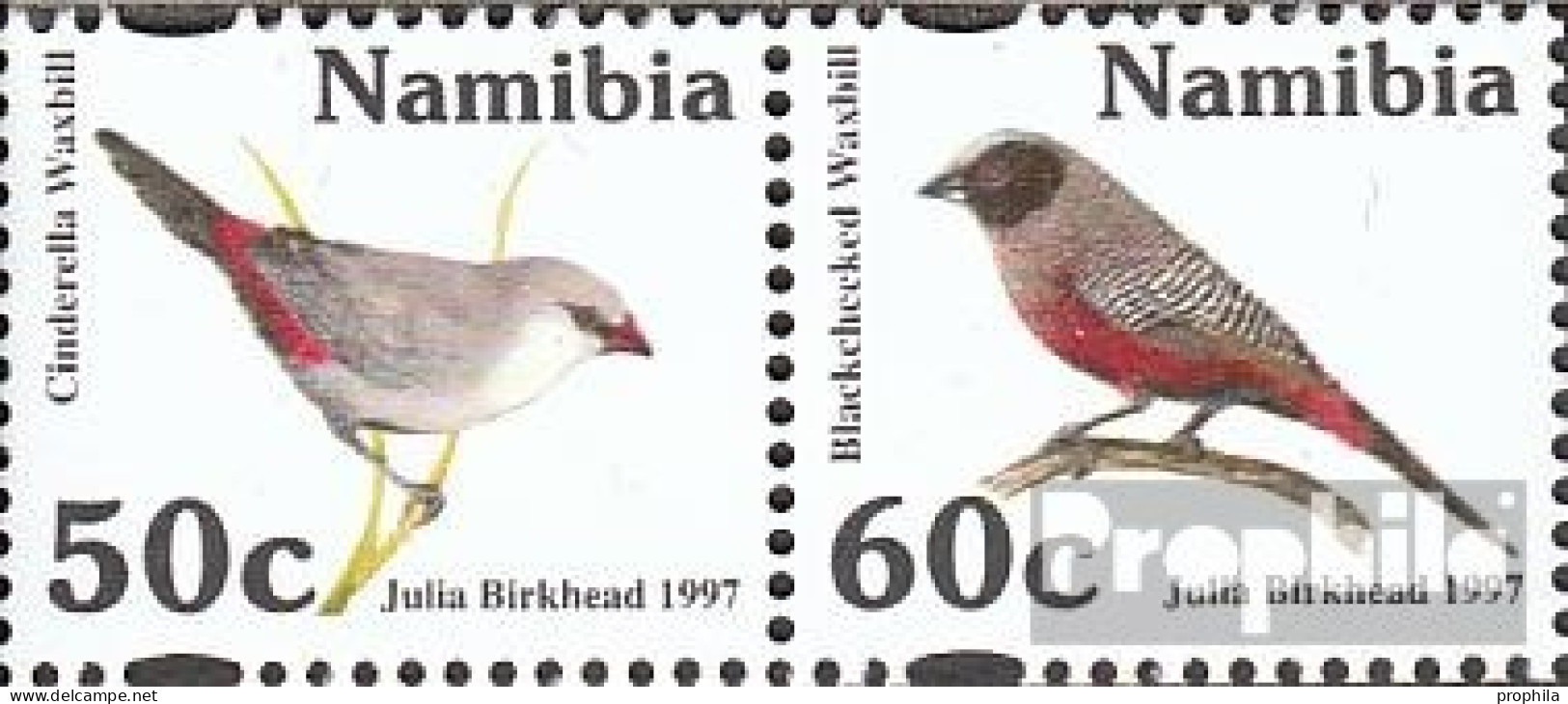 Namibia - Südwestafrika 833-834 Paar (kompl.Ausg.) Postfrisch 1997 Freimarken: Vögel - Namibia (1990- ...)