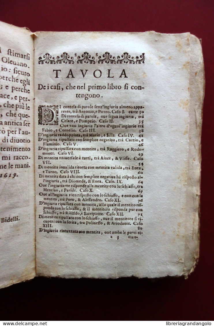 Trattato Di Giovan Battista Olevano Academico Intento Bidelli Milano 1620 - Non Classés