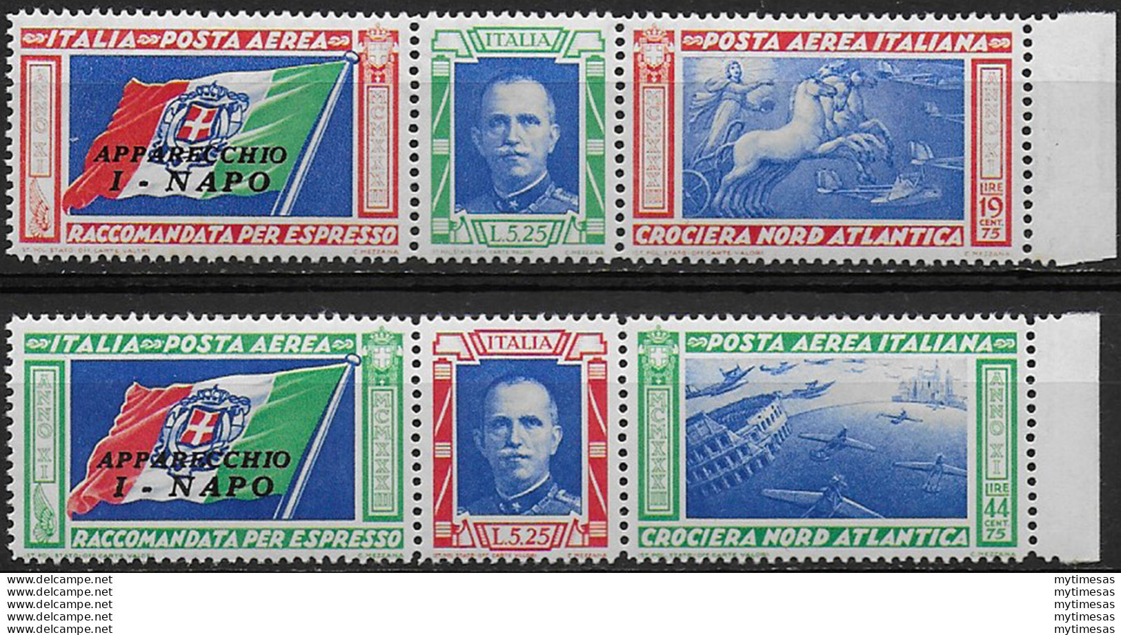 1933 Italia Crociera I-NAPO MNH Sassone A N. 51M/52M - Otros & Sin Clasificación