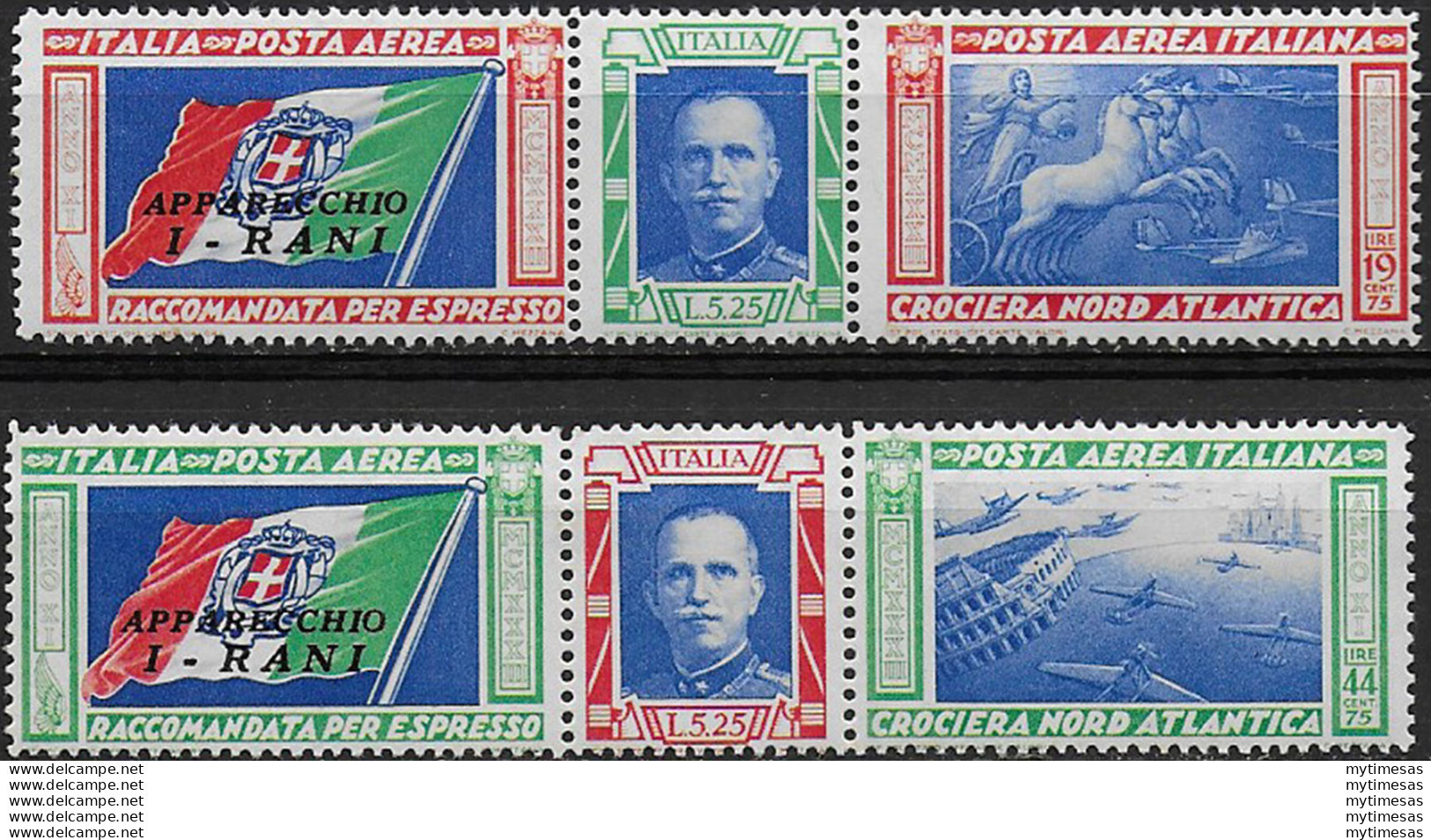 1933 Italia Crociera I-RANI MNH Sassone A N. 51P/52P - Other & Unclassified