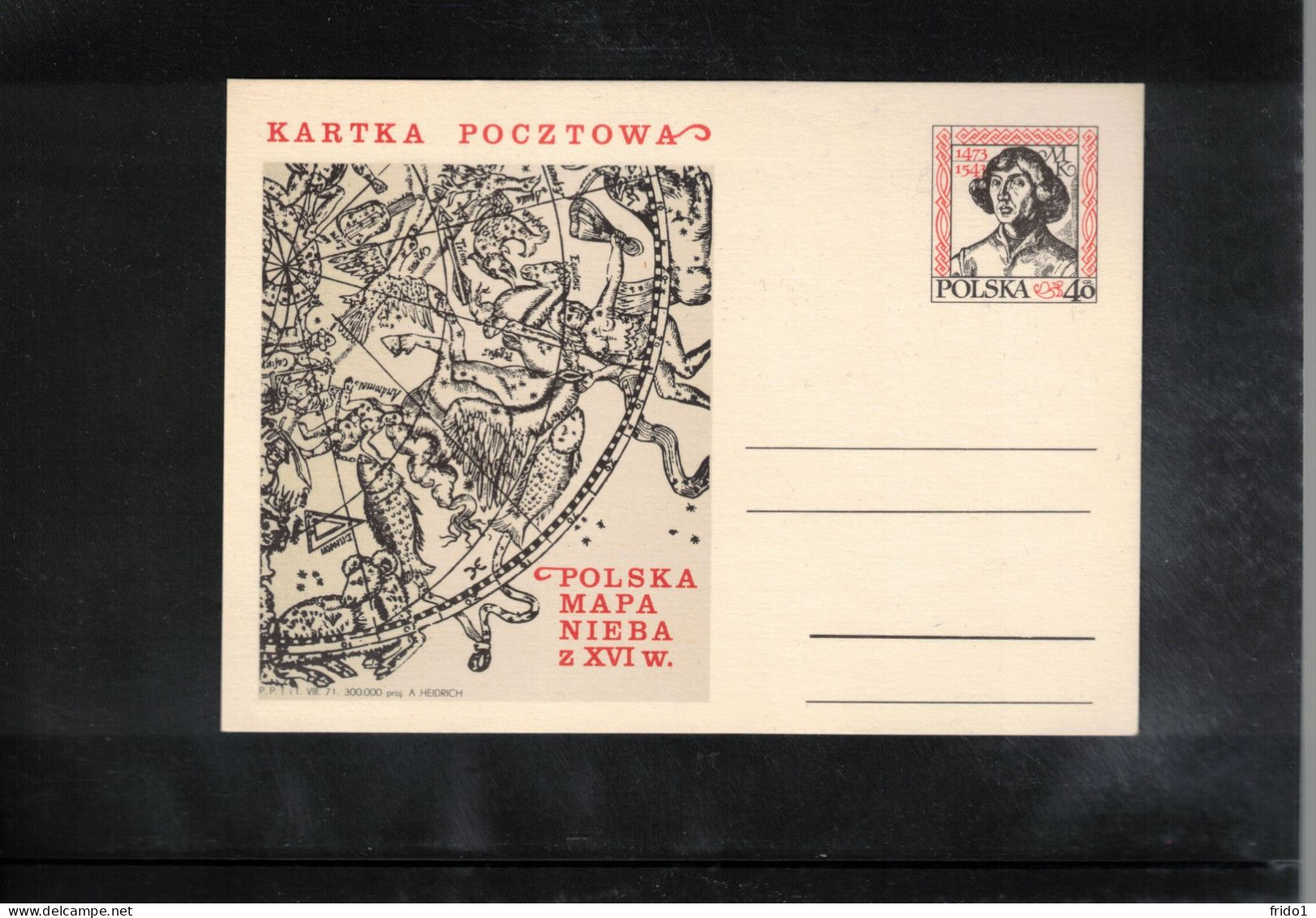 Poland / Polska 1971 Astronomy - Nicolaus Kopernicus Interesting Postcard - Astronomùia