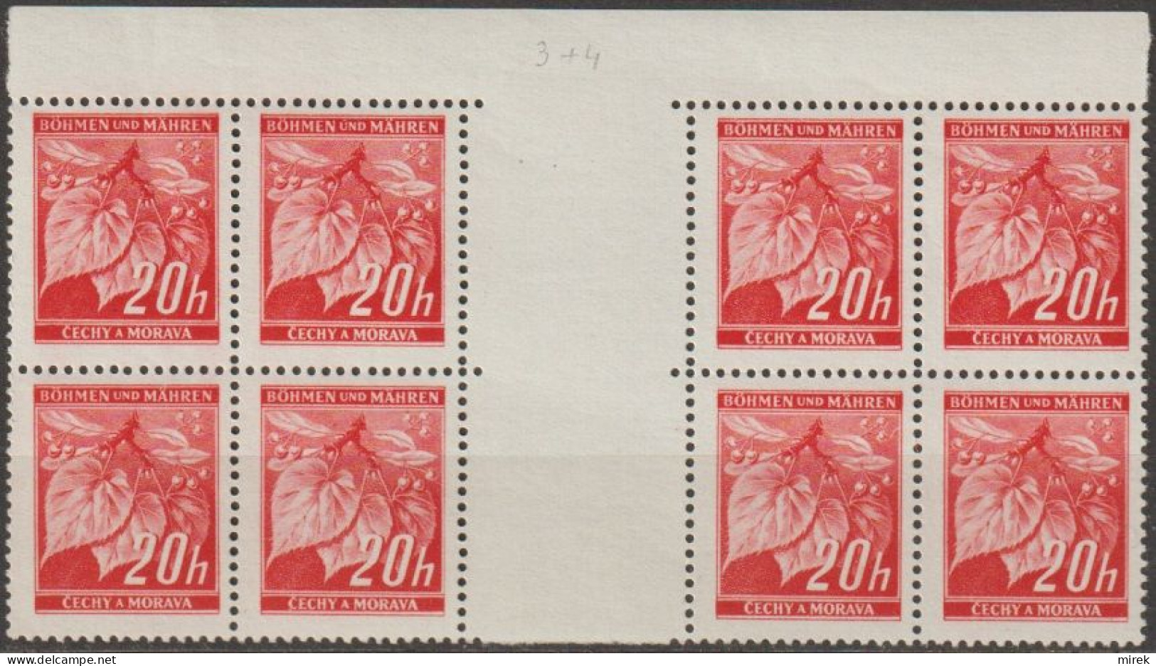 060/ Pof. 22, Big Border Interarch, From Print Plate 3+4 - Unused Stamps