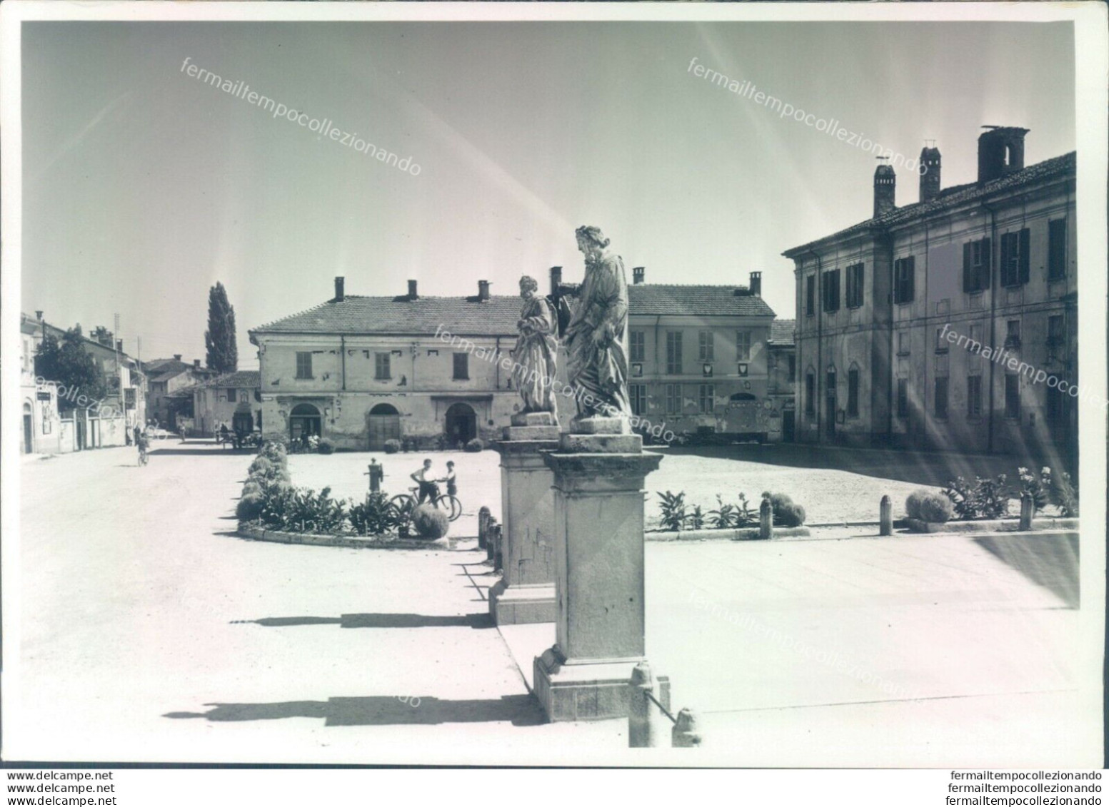 N654 Bozza Fotografica Brembio Piazza Matteotti Provincia Di Lodi - Lodi