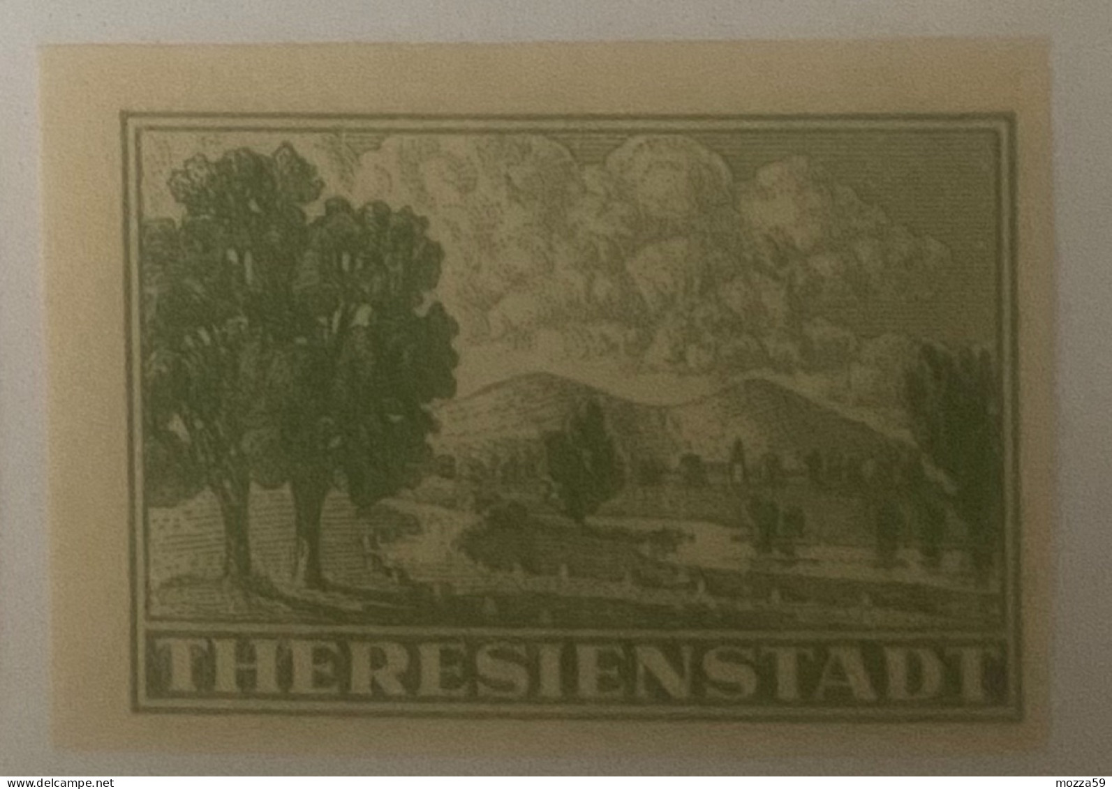 Bohmen Und Mahren, Theresienstadt/Terezin Imperf Stamp -- Interesting - Lettres & Documents