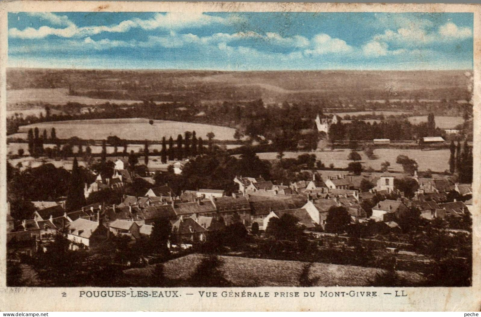 N°318 W -cpa Pougues Les Eaux -vue Générale Prise Du Mont Givre- - Pougues Les Eaux