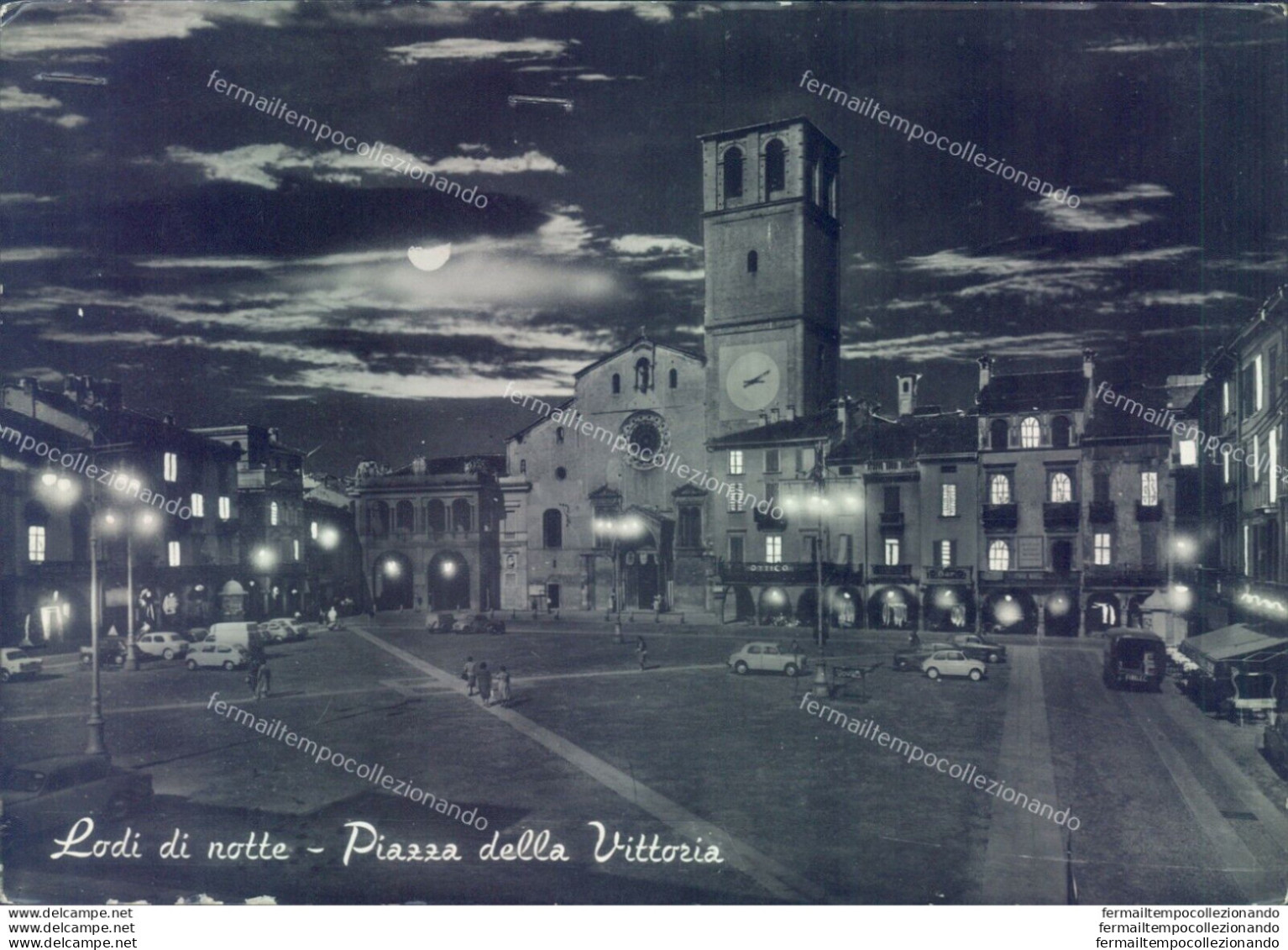 N583 Cartolina Lodi  Citta'  Di Notte Ponte Della Vittoria - Lodi