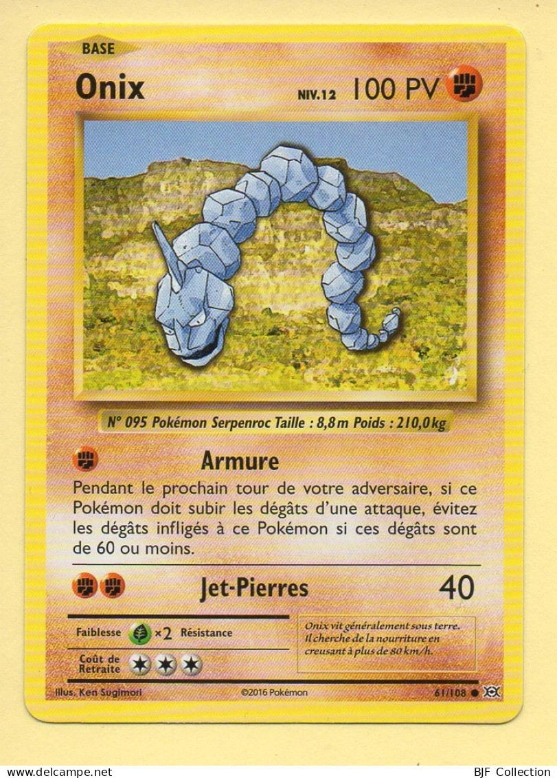 POKEMON N° 61/108 - ONIX / XY Evolutions - XY