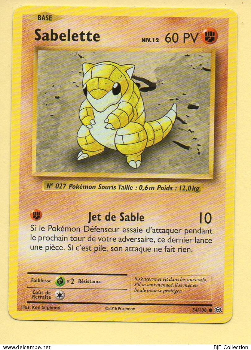 POKEMON N° 54/108 – SABELETTE / XY Evolutions - XY