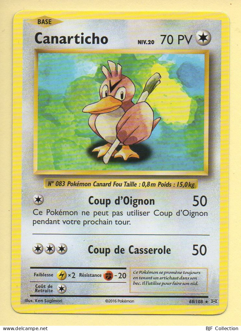 POKEMON N° 68/108 – CANARTICHO (Rare) XY Evolutions - XY