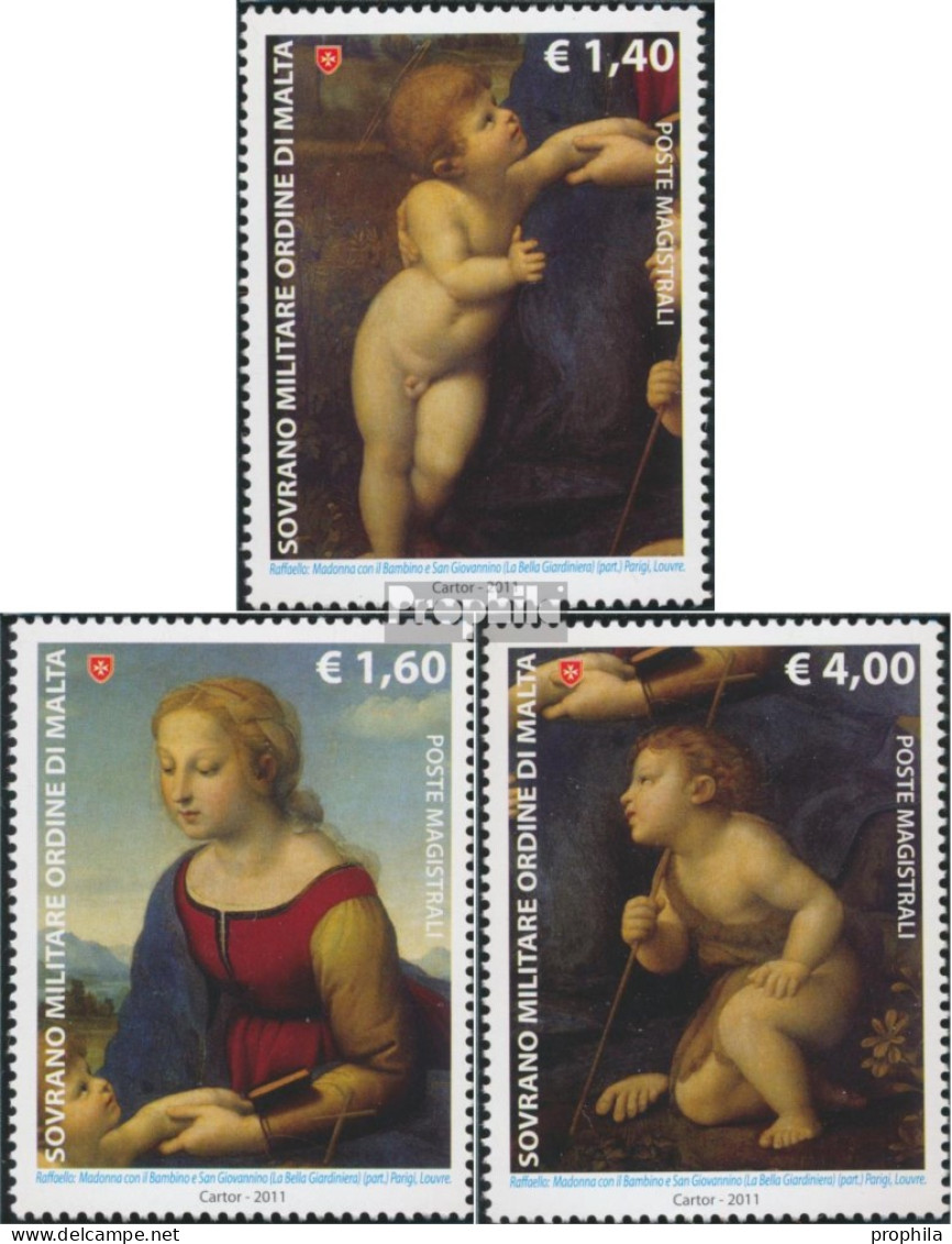 Malteserorden (SMOM) 1172-1174 (kompl.Ausg.) Postfrisch 2011 Raffael: Madonna Mit Kind Und Johan - Malte (...-1964)