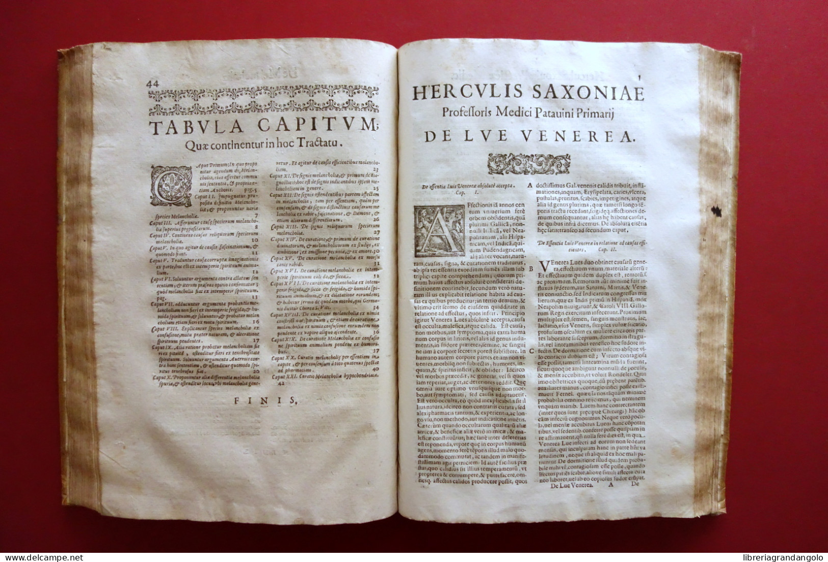 Herculis Saxoniae Patavini Prognoseon Melancholia Lue Venerea De Febribus 1620