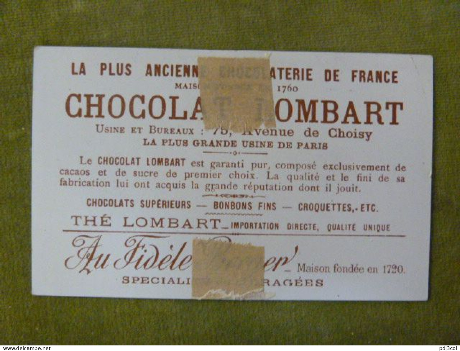 L'enquête Au Village - Chocolat Lombart - Chromo Illustrée Humoristique - Lombart