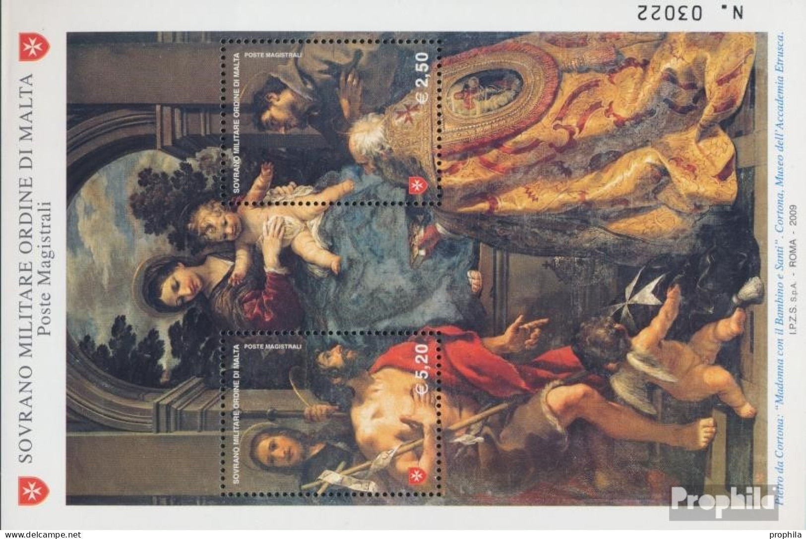 Malteserorden (SMOM) Block86 (kompl.Ausg.) Postfrisch 2009 Cortona - Madonna - Malta (...-1964)