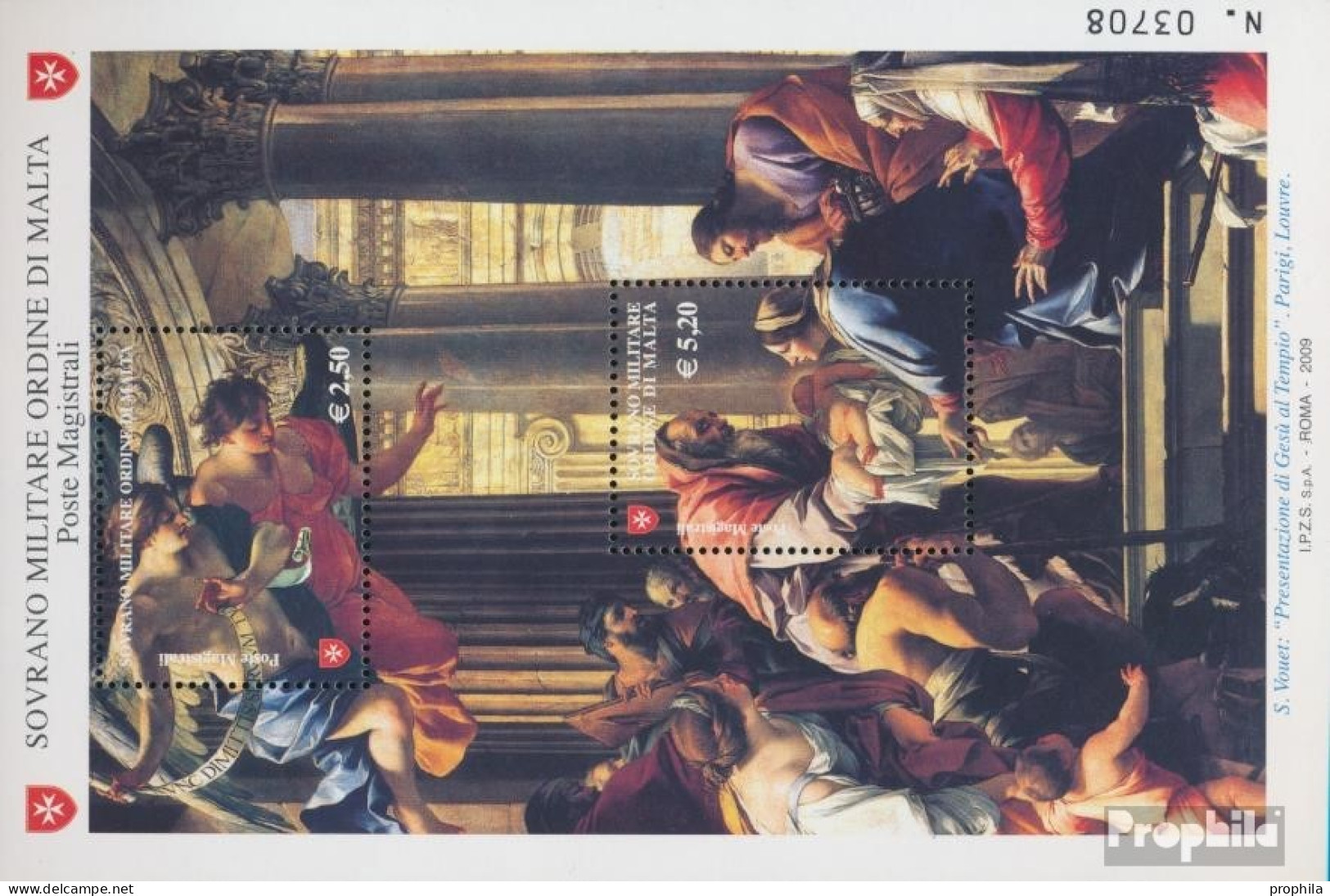 Malteserorden (SMOM) Block85 (kompl.Ausg.) Postfrisch 2009 Vouet - Jesu Im Tempel - Malte (...-1964)