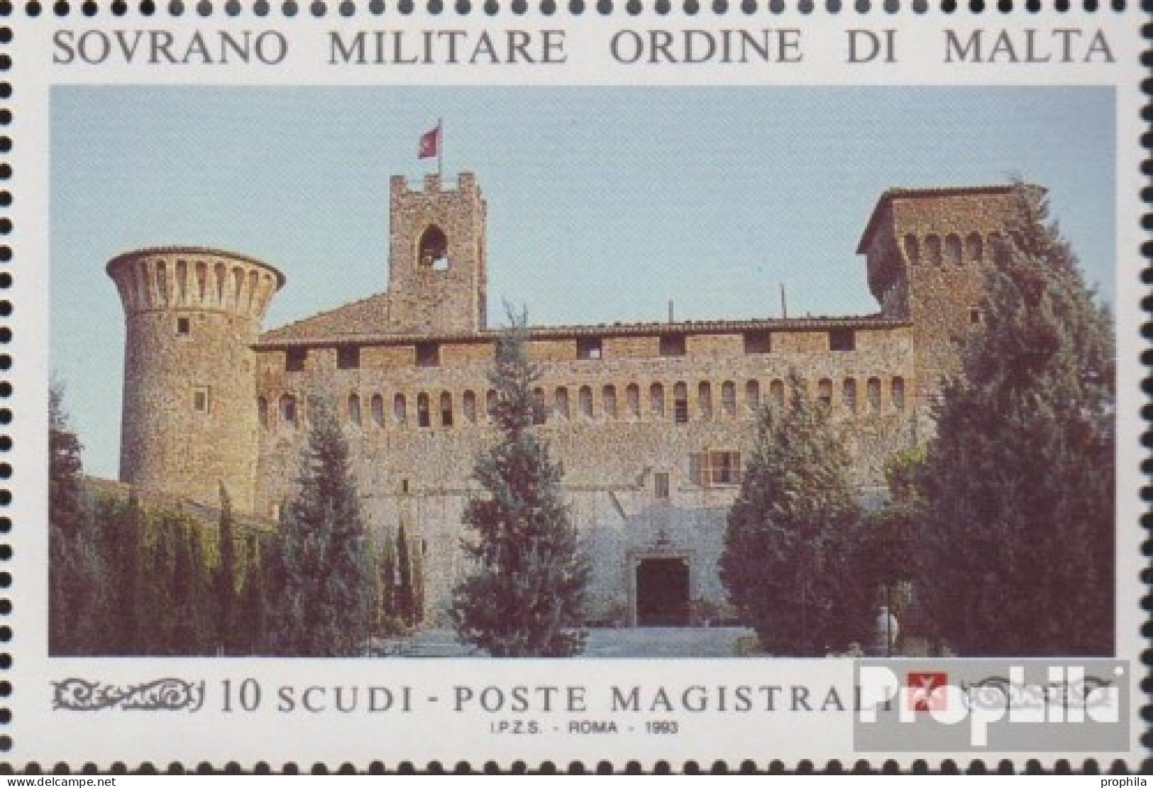 Malteserorden (SMOM) Kat-Nr.: 533 (kompl.Ausg.) Postfrisch 1993 Residenz - Malta (Orden Von)