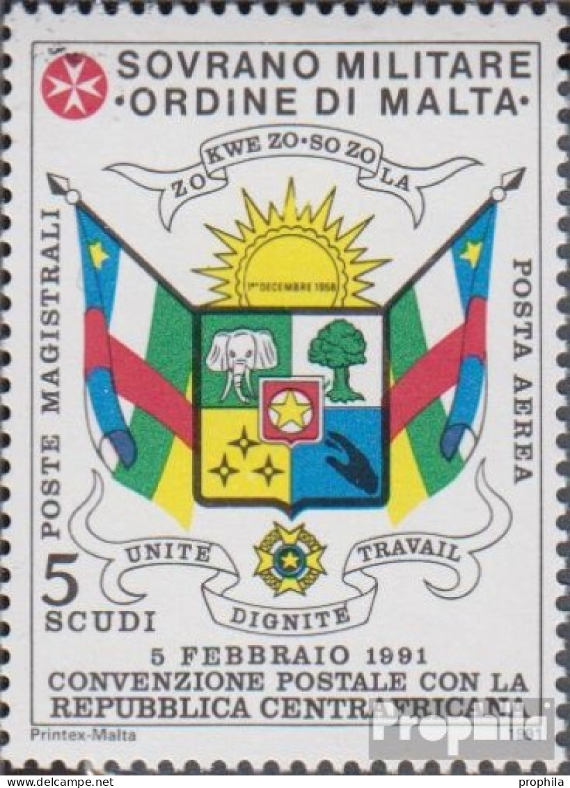 Malteserorden (SMOM) Kat-Nr.: 459 (kompl.Ausg.) Postfrisch 1991 Zentralafrikanische Republik - Malta (Orde Van)