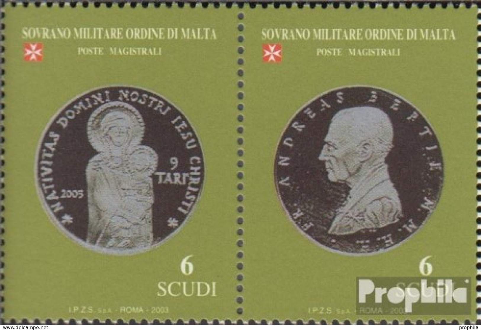 Malteserorden (SMOM) Kat-Nr.: 865-866 Paar (kompl.Ausg.) Postfrisch 2003 Münzen - Sovrano Militare Ordine Di Malta