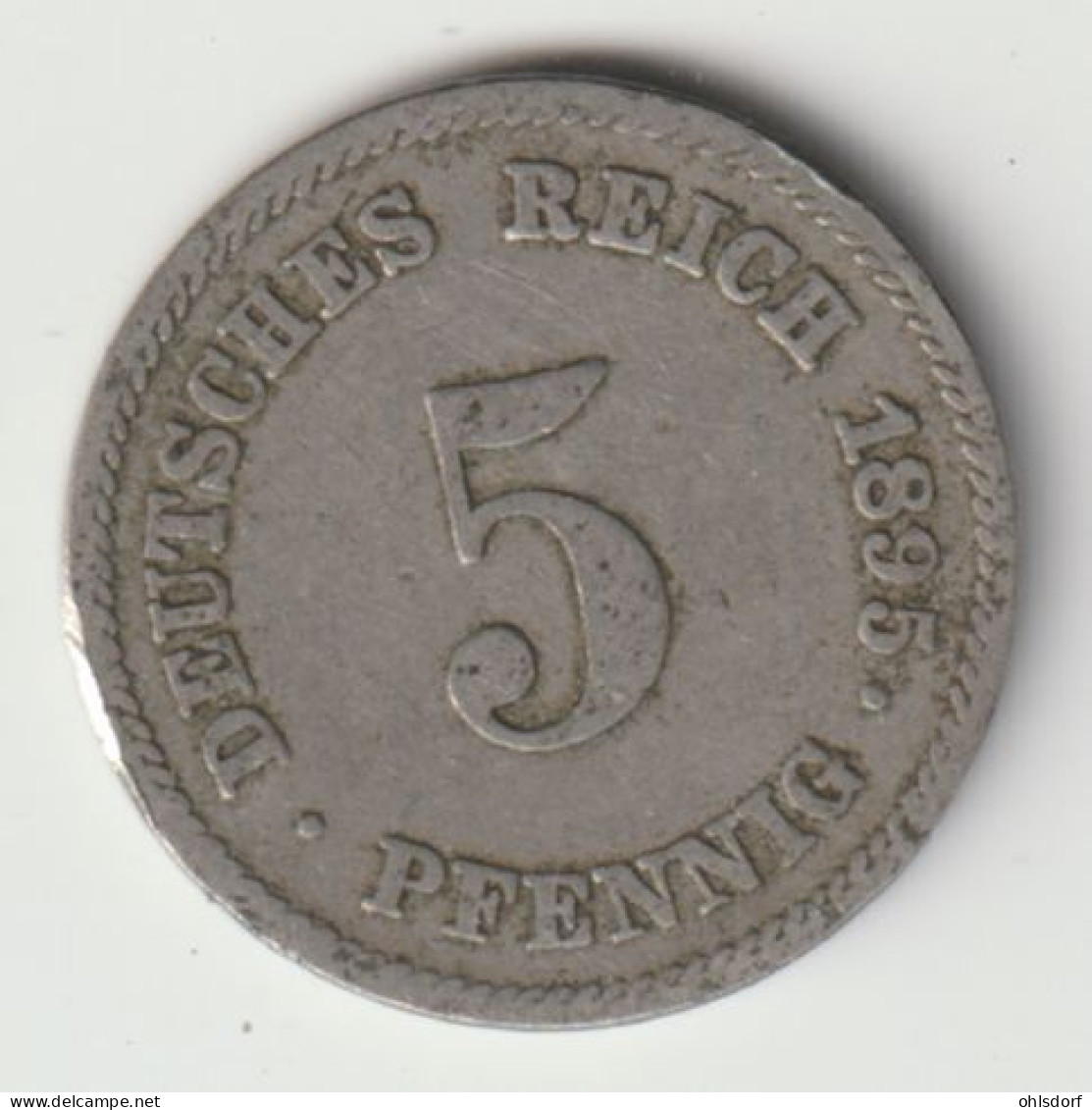 DEUTSCHES REICH 1894 E: 5 Pfennig, KM 11 - 5 Pfennig