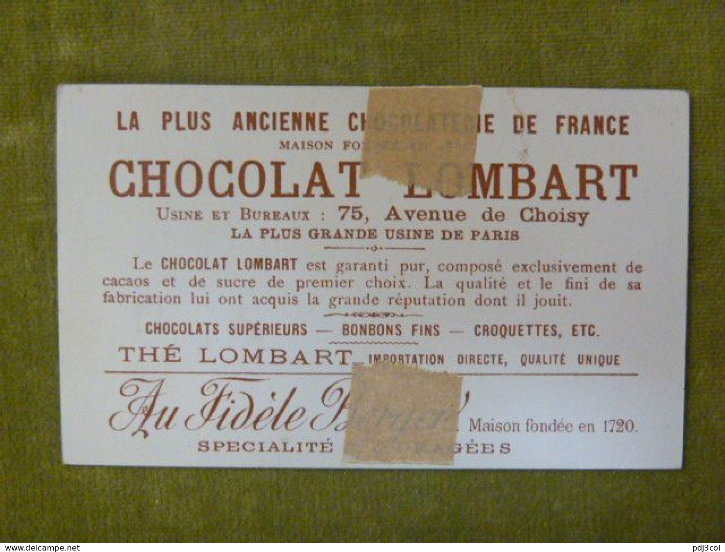 Au Rendez-vous Des Cyclistes - Chocolat Lombart - Chromo Illustrée Humoristique - Lombart