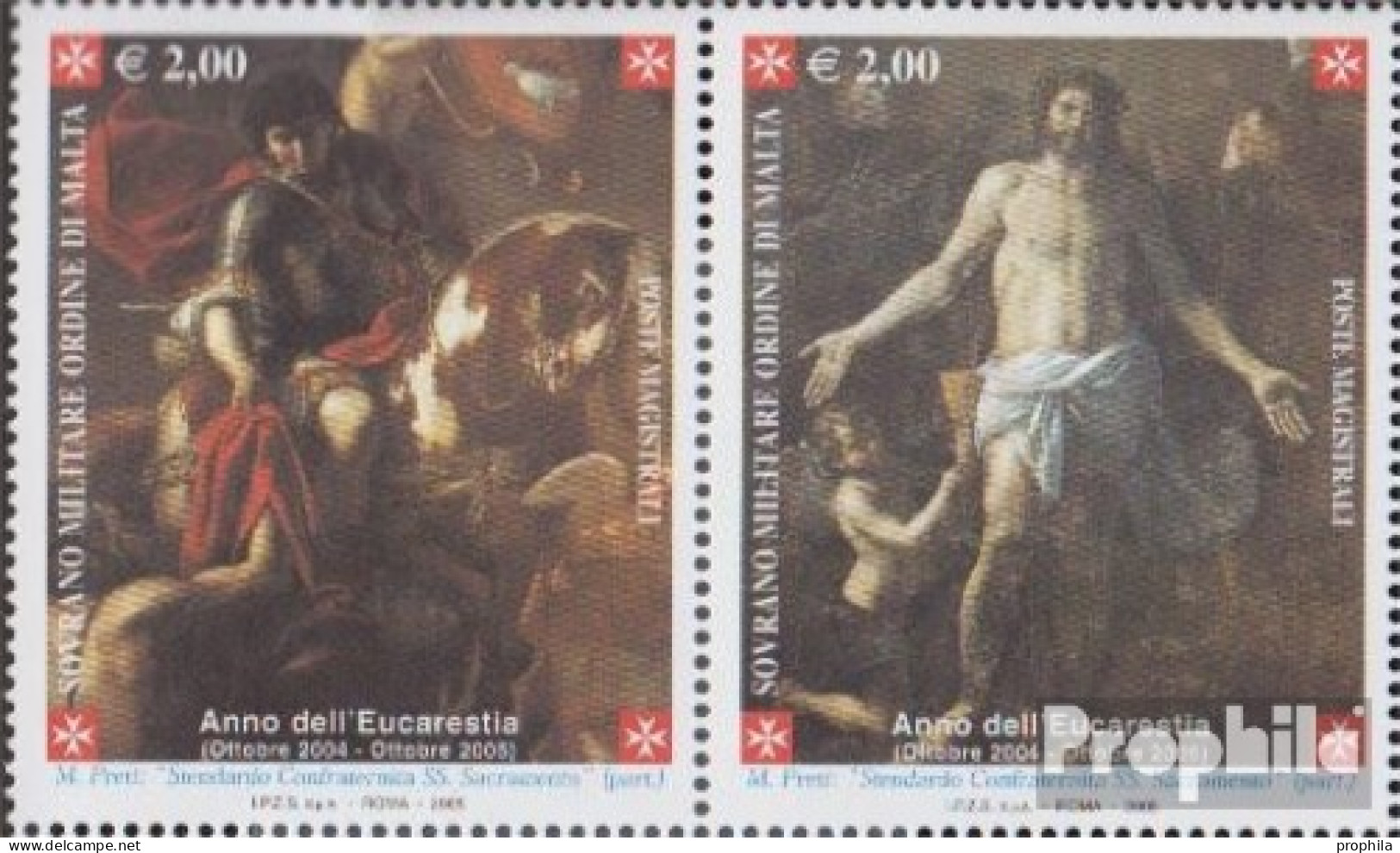 Malteserorden (SMOM) Kat-Nr.: 915-916 Paar (kompl.Ausg.) Postfrisch 2005 Eucharistiejahr - Malta (la Orden De)