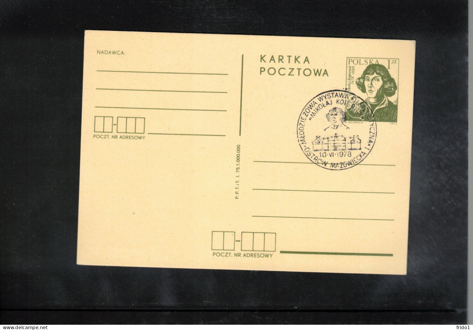 Poland / Polska 1978 Astronomy - Nicolaus Kopernicus - Philatelic Exhibition Interesting Postcard - Sterrenkunde