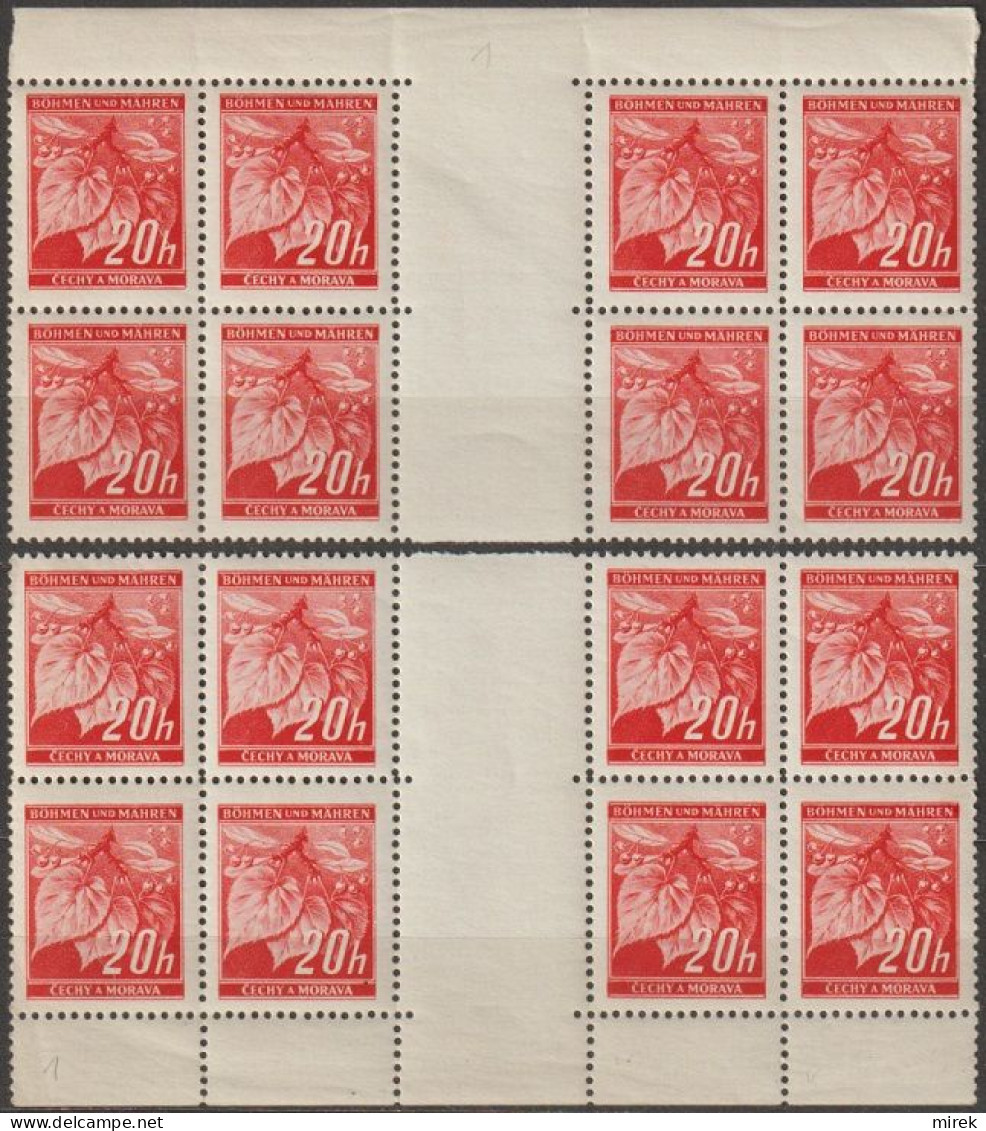 067/ Pof. 22, Both Big Border Interarch, From Print Plate 1+2 - Ungebraucht