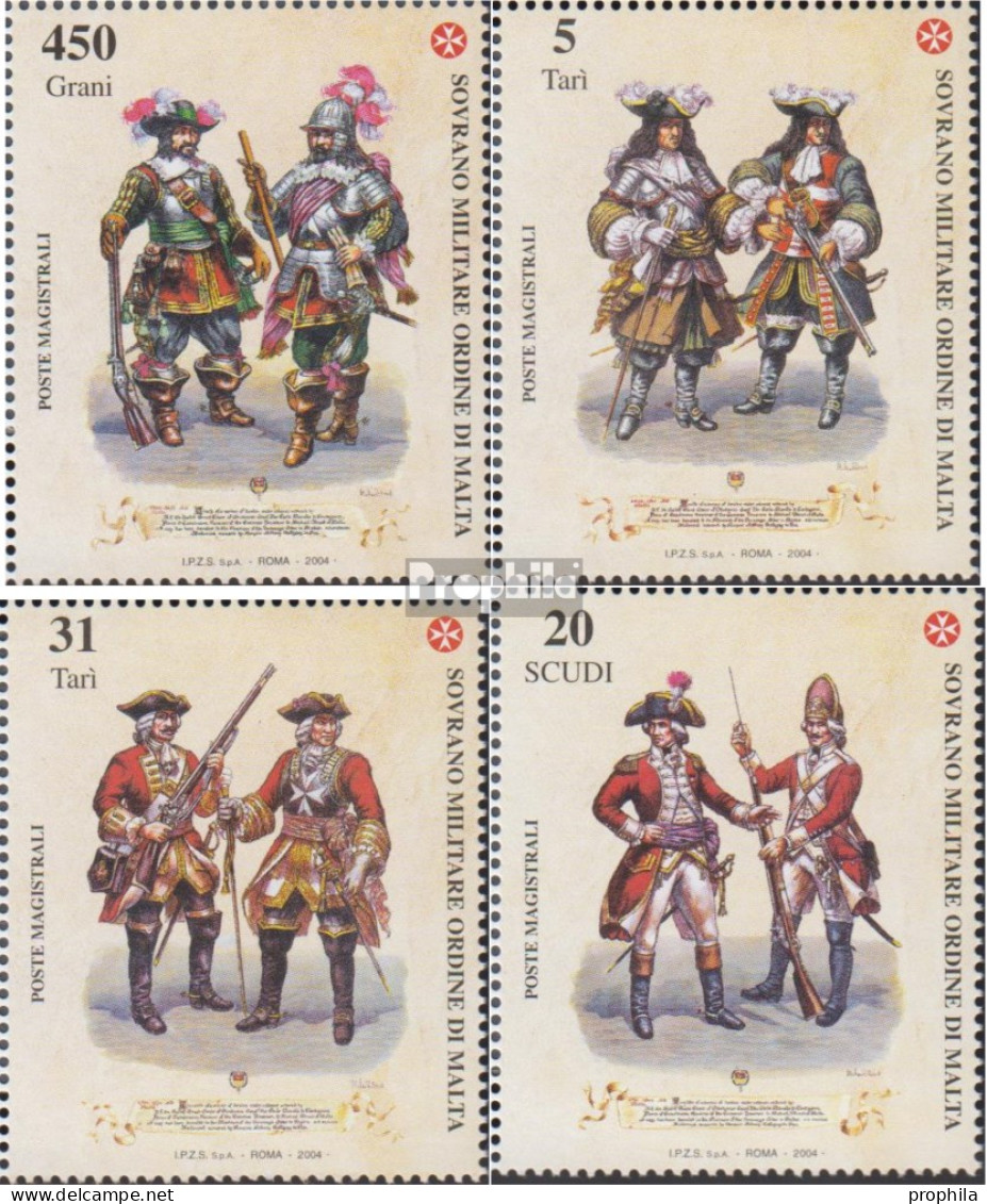 Malteserorden (SMOM) Kat-Nr.: 870-873 (kompl.Ausg.) Postfrisch 2004 Uniformen - Malta (Orden Von)