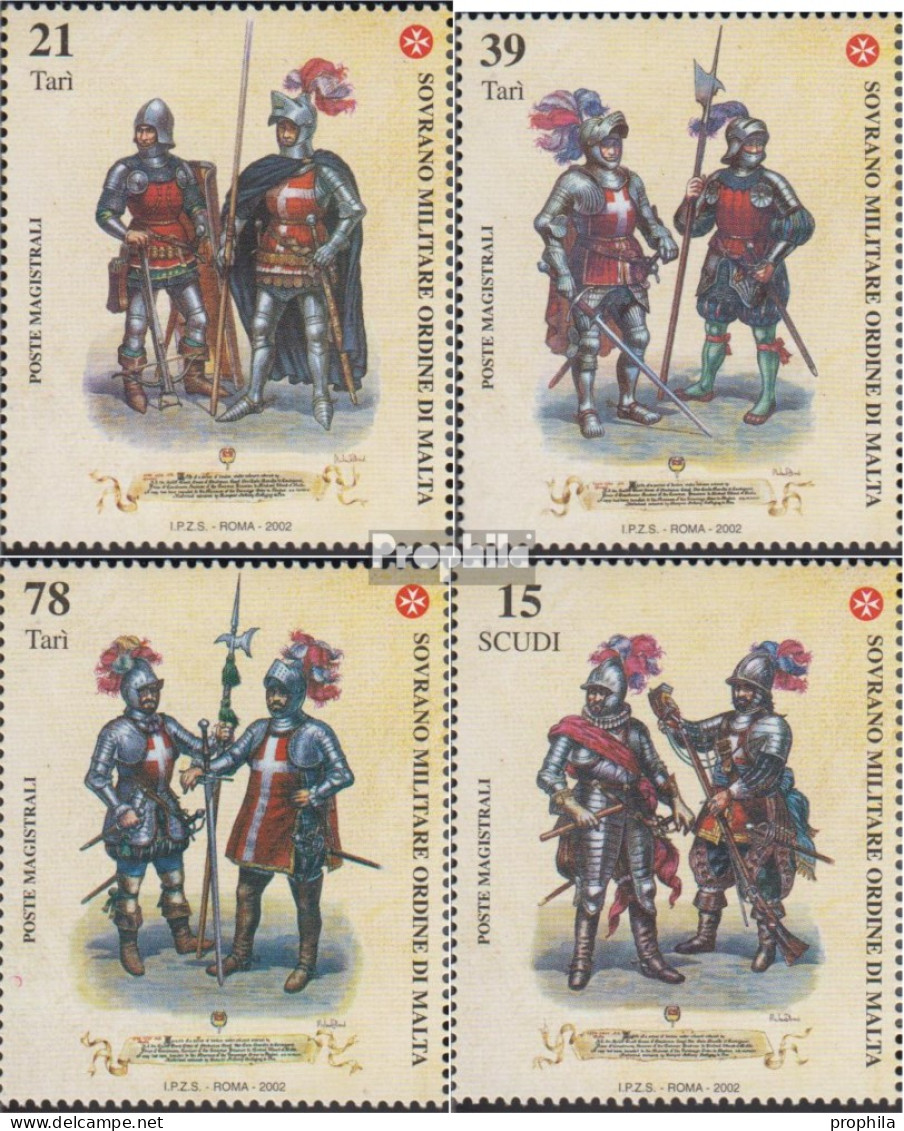 Malteserorden (SMOM) Kat-Nr.: 813-816 (kompl.Ausg.) Postfrisch 2002 Uniformen - Malte (Ordre De)