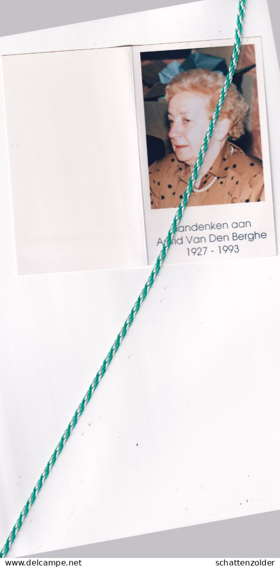 Astrid Van Den Berghe-De Beule, Lokeren 1927, 1993. Foto - Overlijden