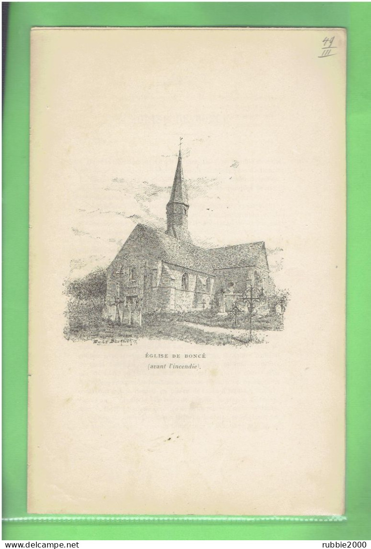 1904 EGLISE DE BONCE EURE ET  LOIR - Centre - Val De Loire