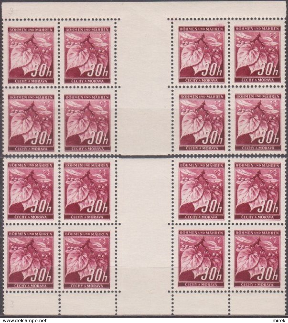 068/ Pof. 24, Both Big Border Interarch, From Print Plate 3+4 - Unused Stamps