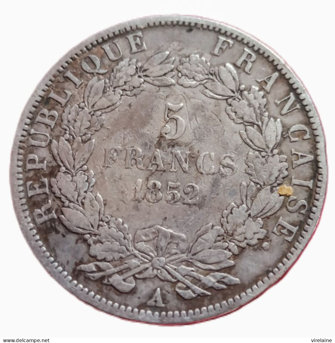 FRANCE  5 Francs Louis Napoléon Bonaparte 1852 A   Argent - 5 Francs