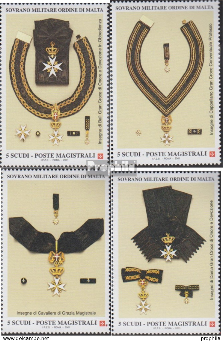 Malteserorden (SMOM) Kat-Nr.: 747-750 (kompl.Ausg.) Postfrisch 2001 Insignien - Sovrano Militare Ordine Di Malta