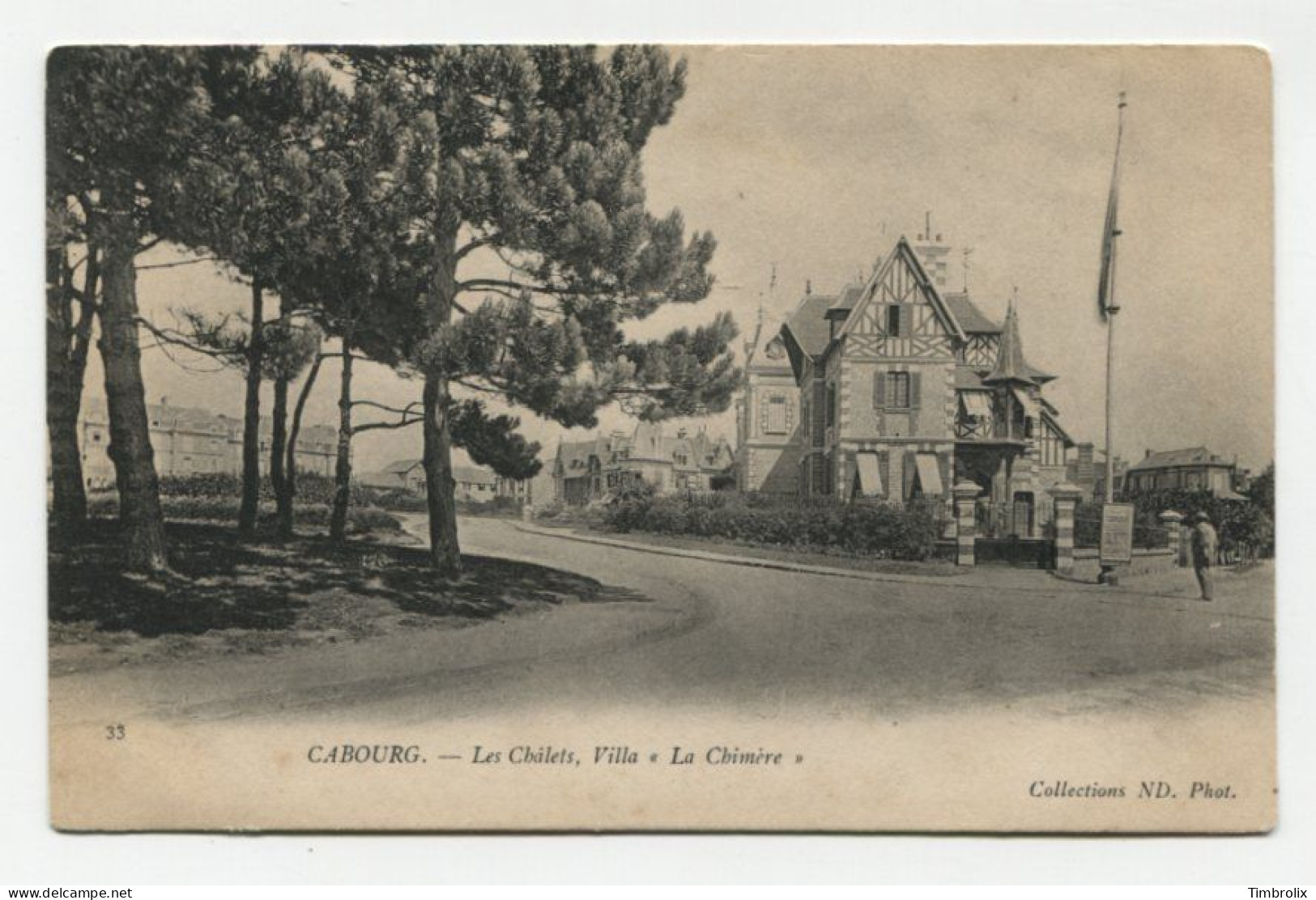 CABOURG (14) - Villa Bonnaric, Avenue de la Mer, La Digue, Villa La Chimère, Casino et Boulevard des Anglais.