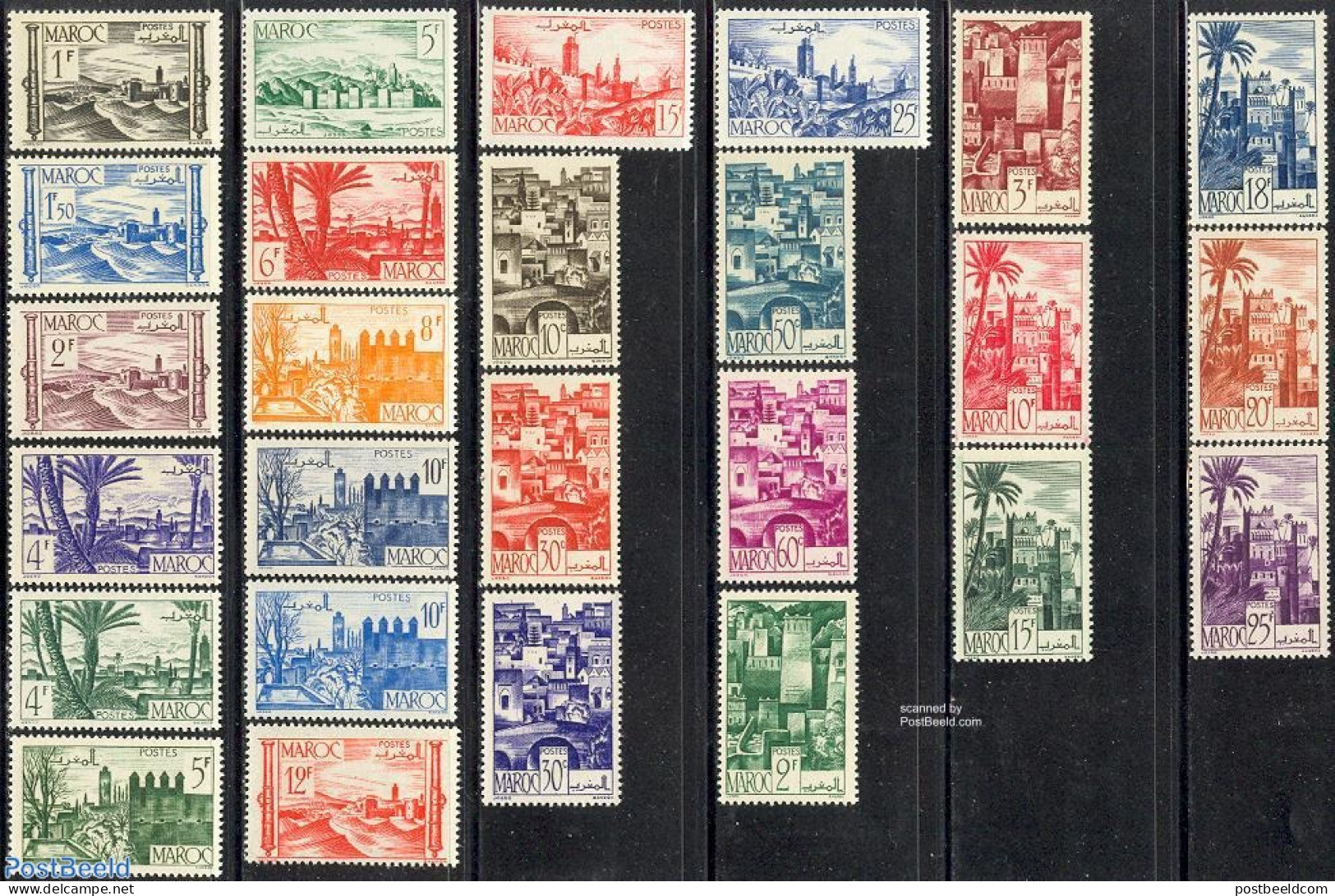 Morocco 1947 Definitives 26v, Mint NH, Art - Castles & Fortifications - Castles