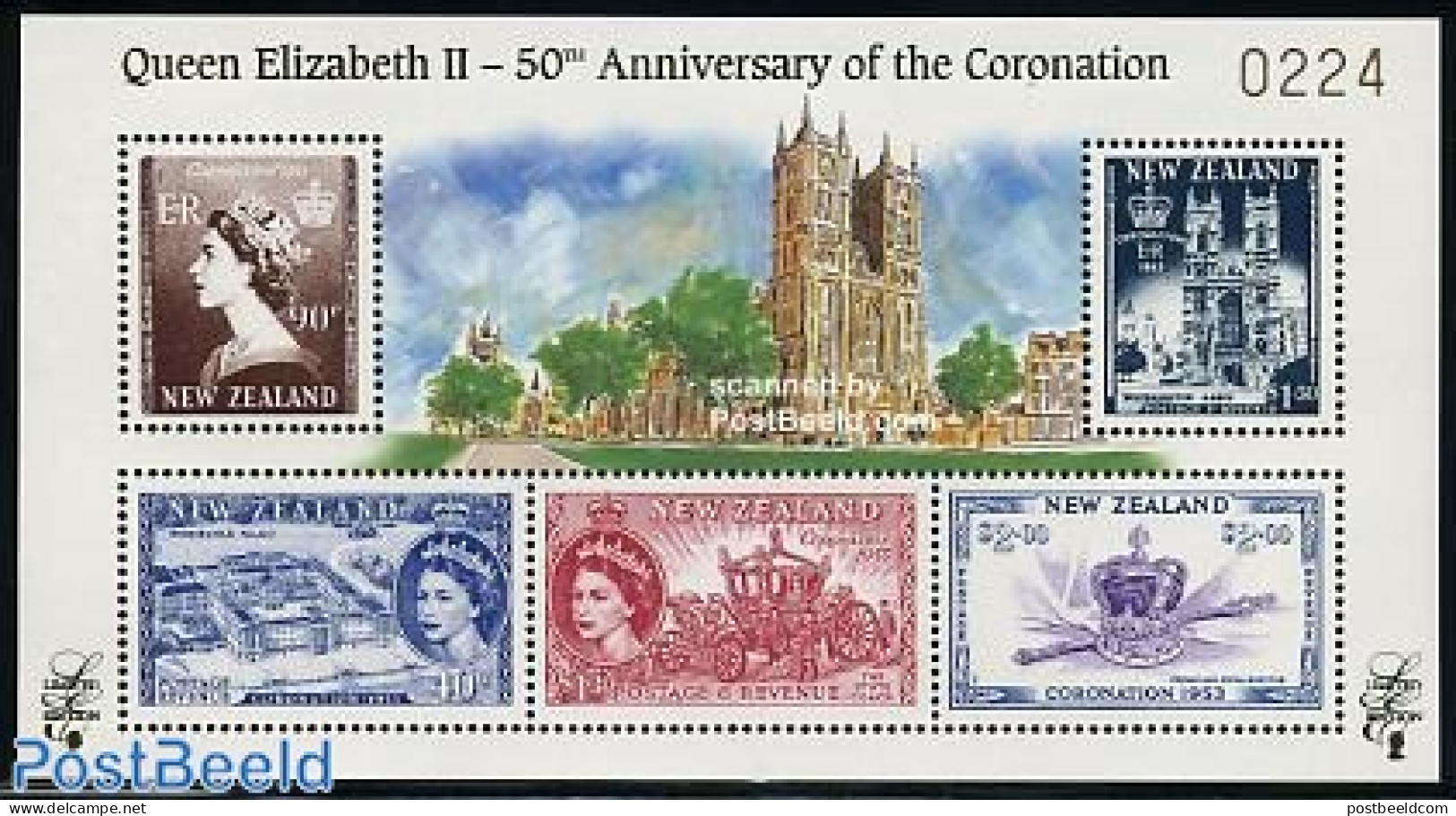 New Zealand 2003 Golden Coronation S/s, Limited Edition, Mint NH, History - Transport - Kings & Queens (Royalty) - Coa.. - Ungebraucht