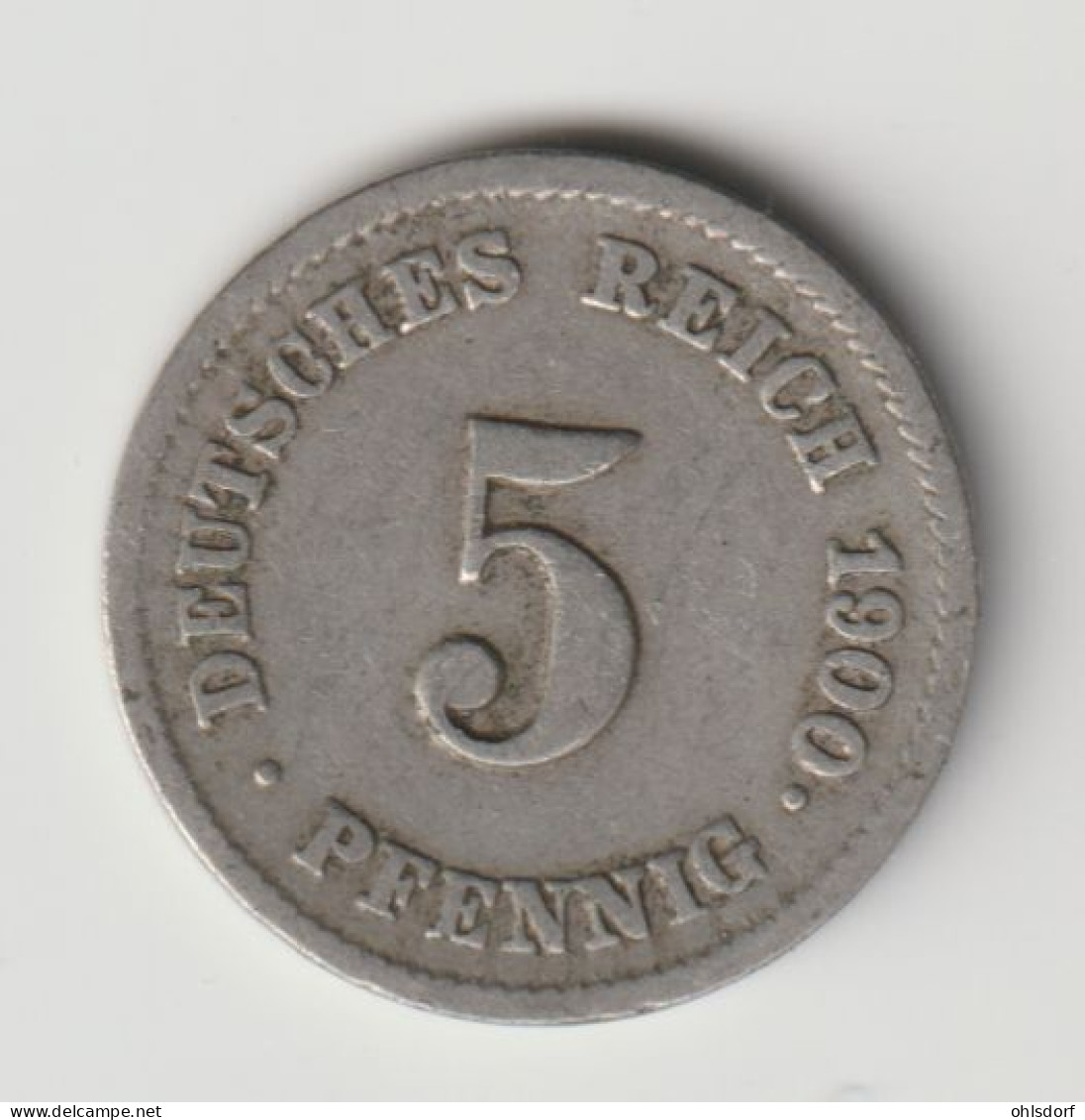 DEUTSCHES REICH 1900 J: 5 Pfennig, KM 11 - 5 Pfennig