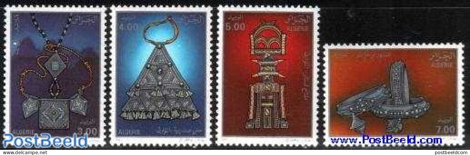 Algeria 1991 Tuareg Jewelry 4v, Mint NH, Art - Art & Antique Objects - Unused Stamps