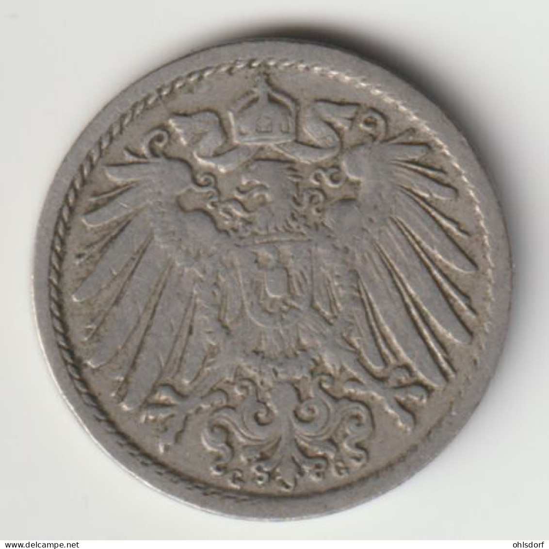 DEUTSCHES REICH 1901 G: 5 Pfennig, KM 11 - 5 Pfennig