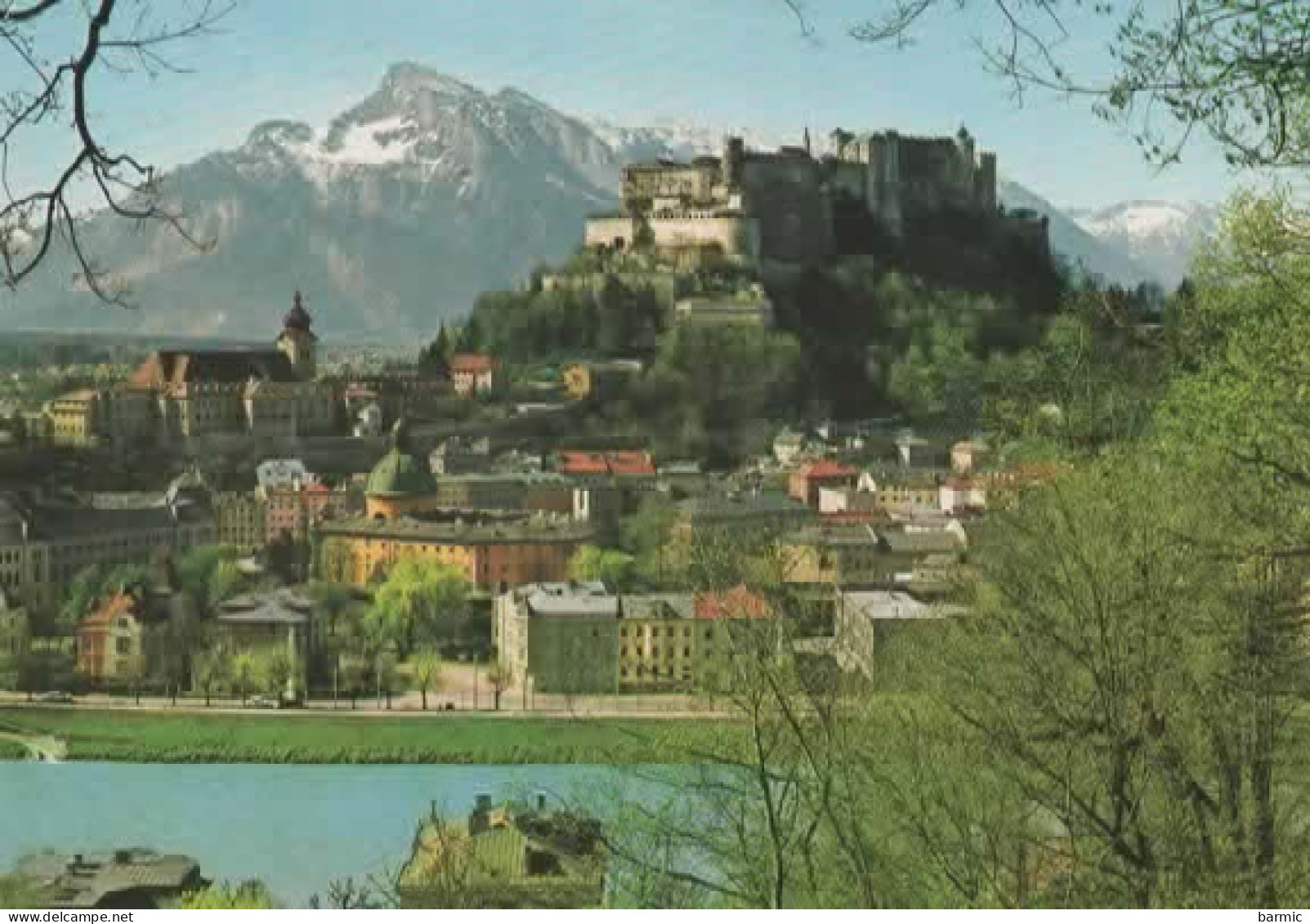 SALZBURG, DIE FESTSPIELSTADT MIT BLICK GEGEN  UNTERSBERG COULEUR  REF 15695 - Andere & Zonder Classificatie