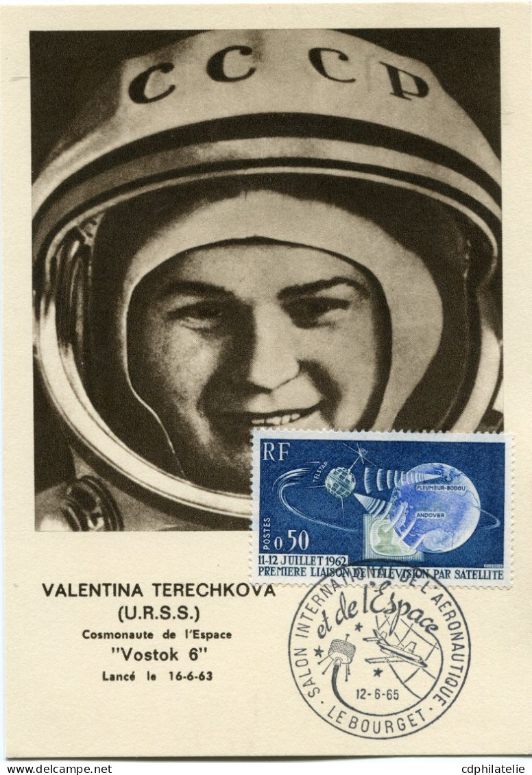 CARTE POSTALE PHILATELIQUE VALENTINA TERECHKOVA ( U.R.S.S. ) COSMONAUTE DE L'ESPACE " VOSTOK 6 " LANCE LE 16-6-63 - Europe