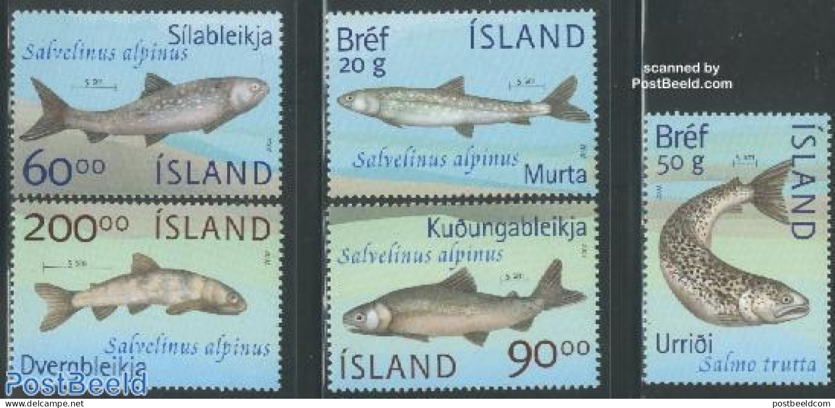 Iceland 2002 Fish 5v, Mint NH, Nature - Fish - Ongebruikt