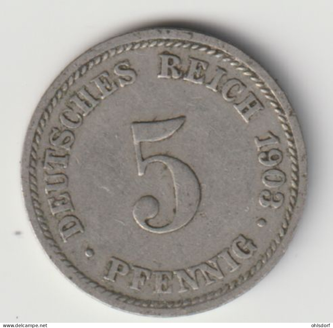 DEUTSCHES REICH 1903 D: 5 Pfennig, KM 11 - 5 Pfennig