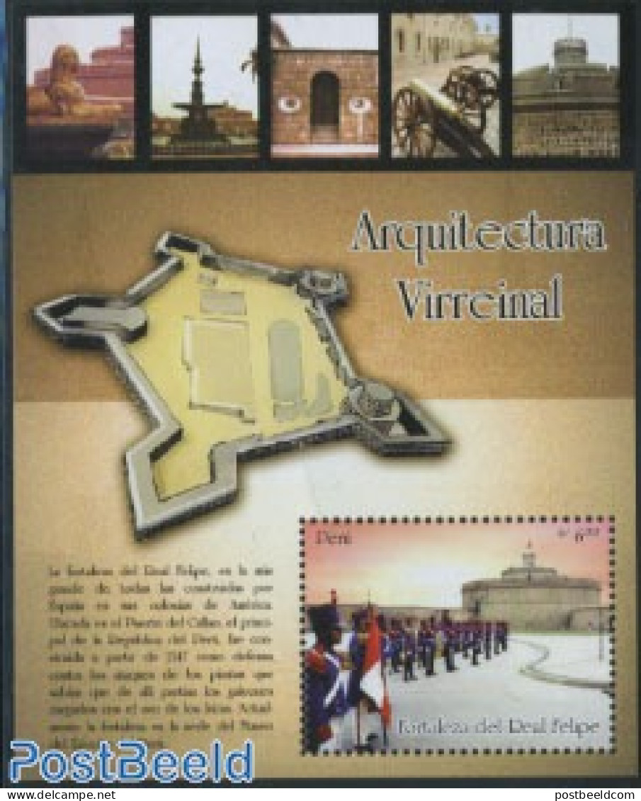 Peru 2007 Fortaleze Felipe S/s, Mint NH, Art - Architecture - Castles & Fortifications - Châteaux