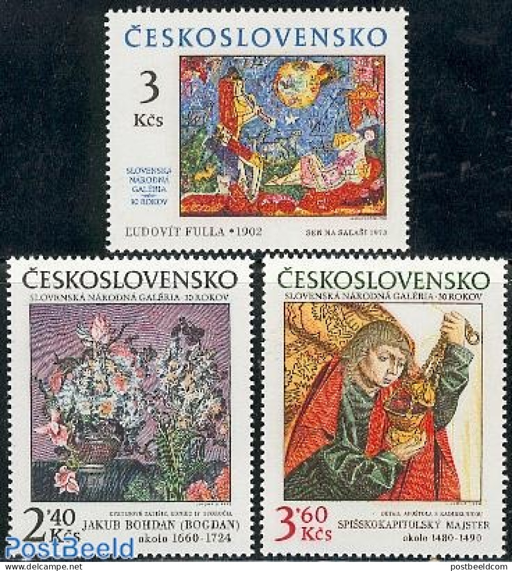 Czechoslovkia 1978 Paintings 3v, Mint NH, Art - Modern Art (1850-present) - Paintings - Other & Unclassified
